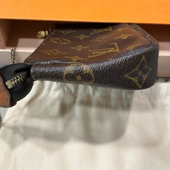 Louis Vuitton Monogram Canvas Mini Pochette Accessoires in Brown - Picture 7 of 10